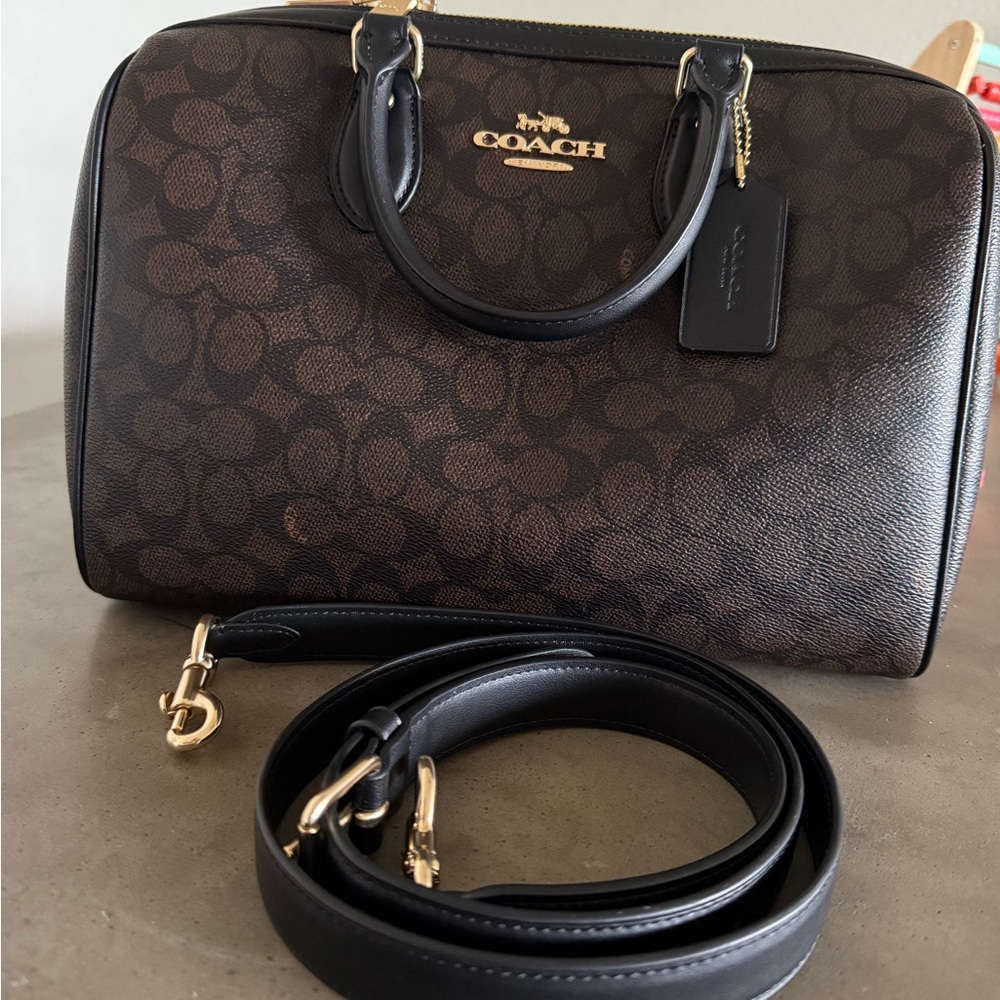 Coach Brown and Black Handbag